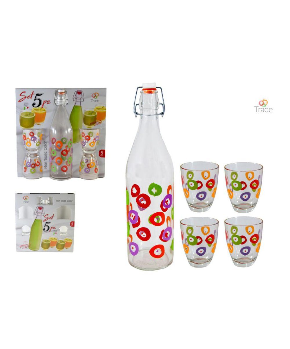 SET 5 PZ BOTT + BICC. IN CART. DEC. MADRID
