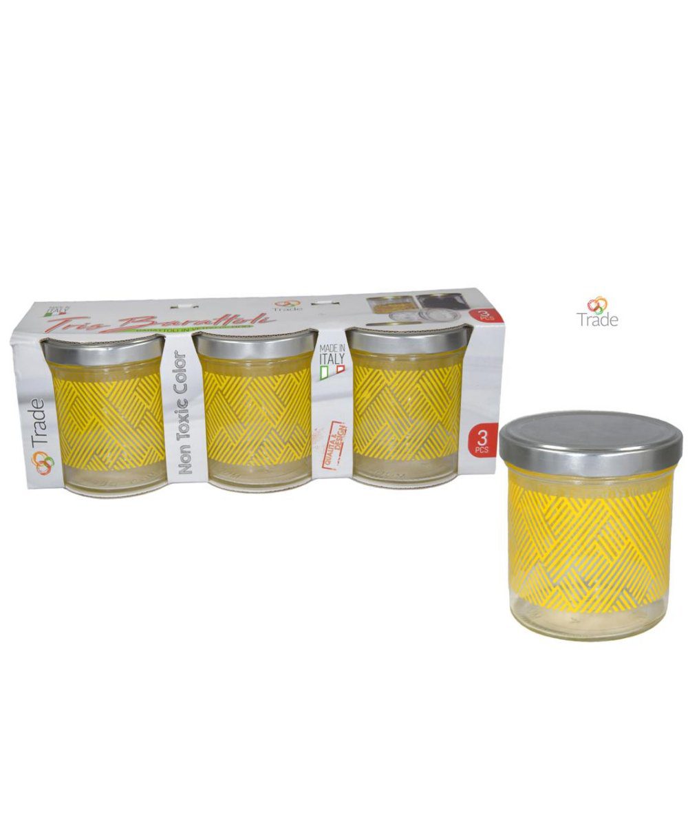 Tris Barattoli cc 800 CT Dec. Sister Giallo