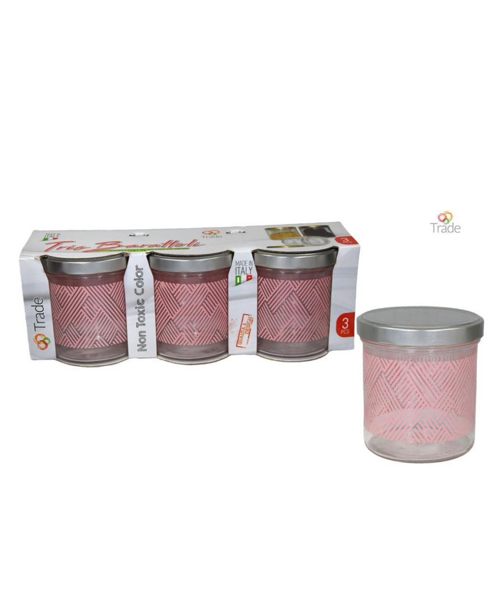 Tris Barattoli cc 800 CT Dec. Sister Rosa