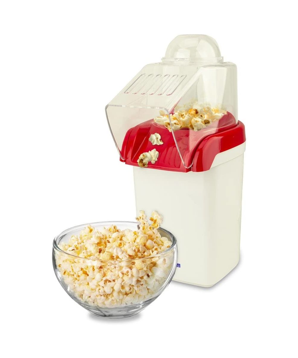 Macchina per popcorn piccola - Acciaio inossidabile rosso con vetro  temperato e bollitore rivestito in teflon