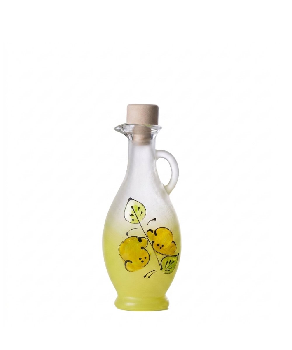 Bottiglia per Liquore satinata ml 250 gialla con limoni