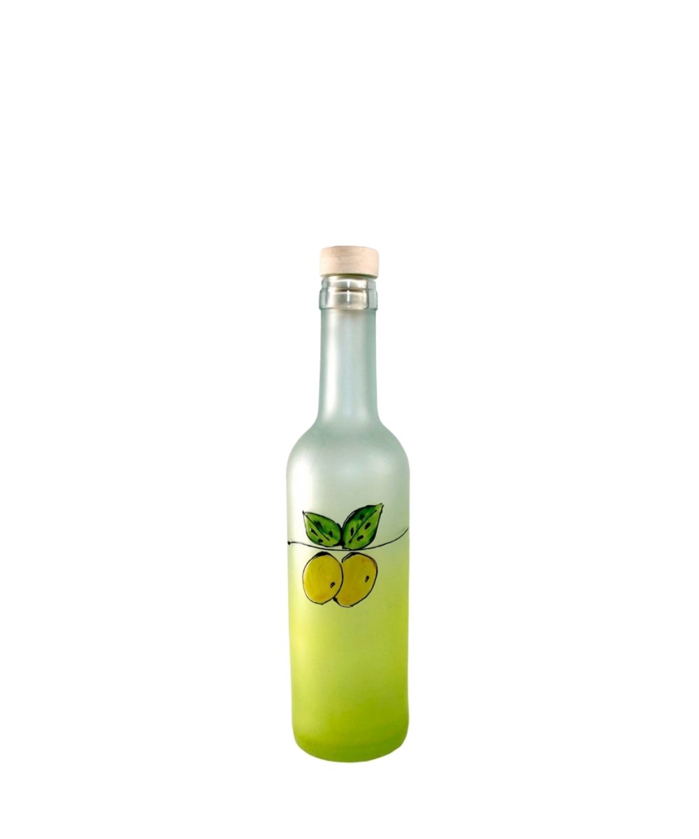 Bottiglia per liquore ml 375 satinata gialla con limon