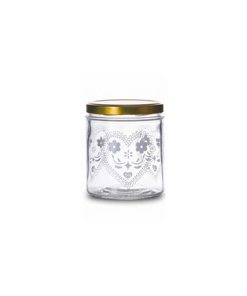 Barattolo vetro per conserve 800 ml in pacchi da 12 pezzi disegno bianco