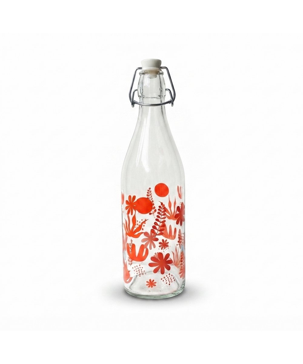 Bottiglia per Sciroppo 1000 ml bali in pacchi da 12 colore rosso