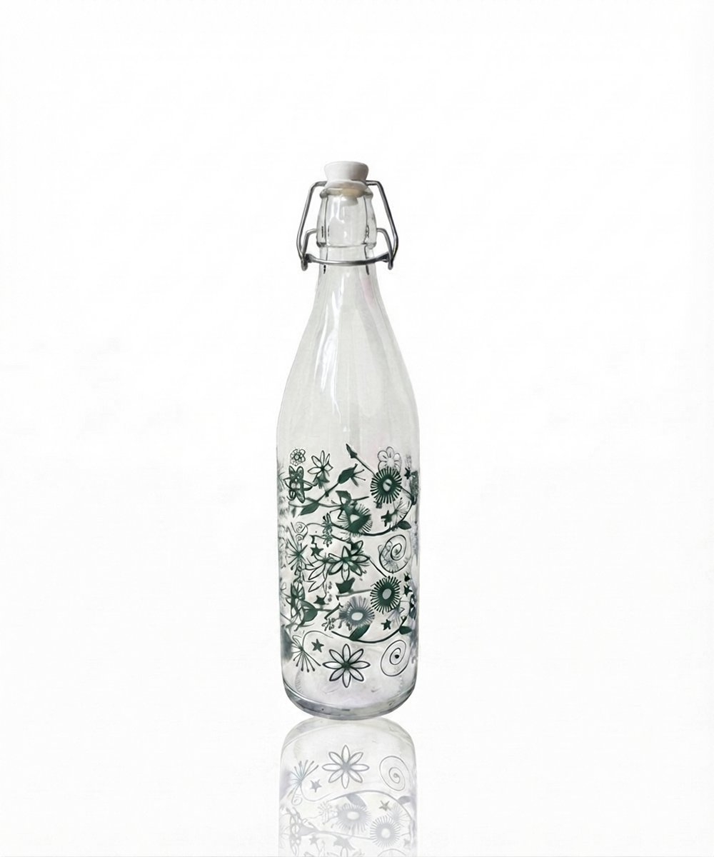 Bottiglia per sciporro Lory Bloom Ceslestein pacchi da 12 verde 1000 ml con tappo