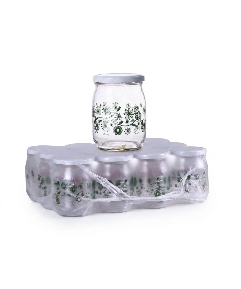 Vaso Per Conserve alimentari 580 ml con tappo in pacchi da 12 pezzi Verde