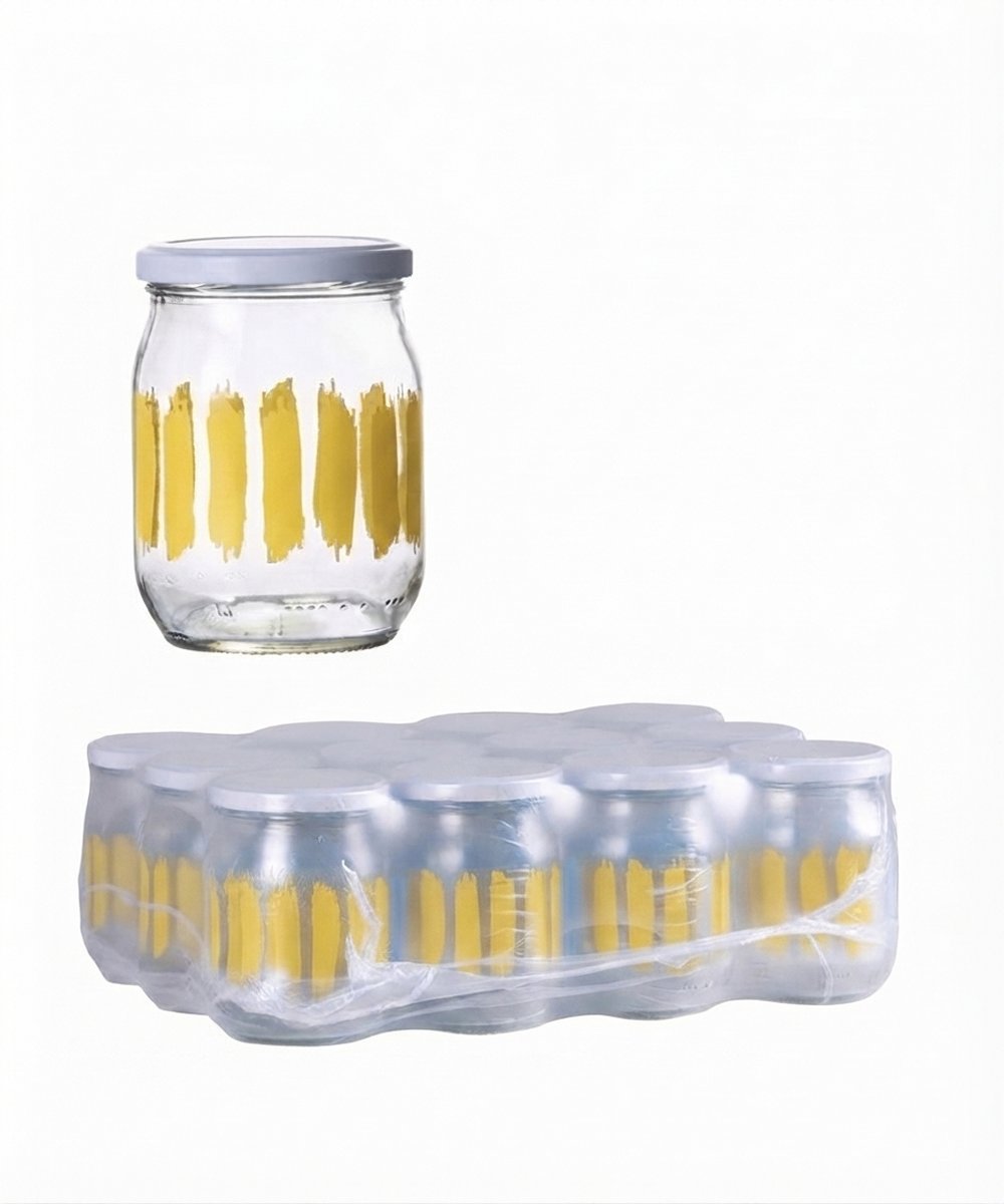 Vaso per conserve 580 ml in pacchi da 12 diametro 82 GIALLO siviglia