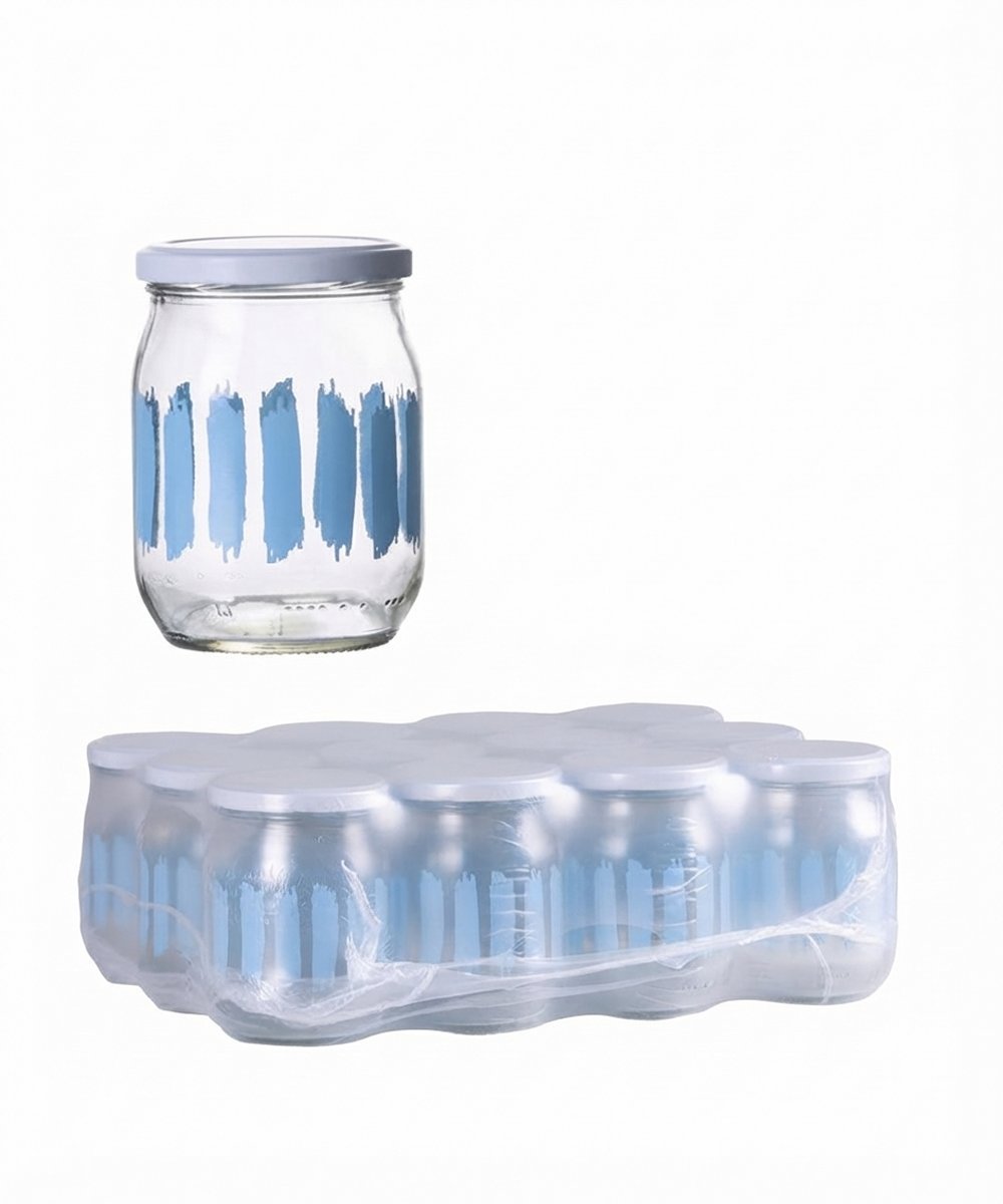Vaso per conserve 580 ml in pacchi da 12 diametro 82 celeste siviglia
