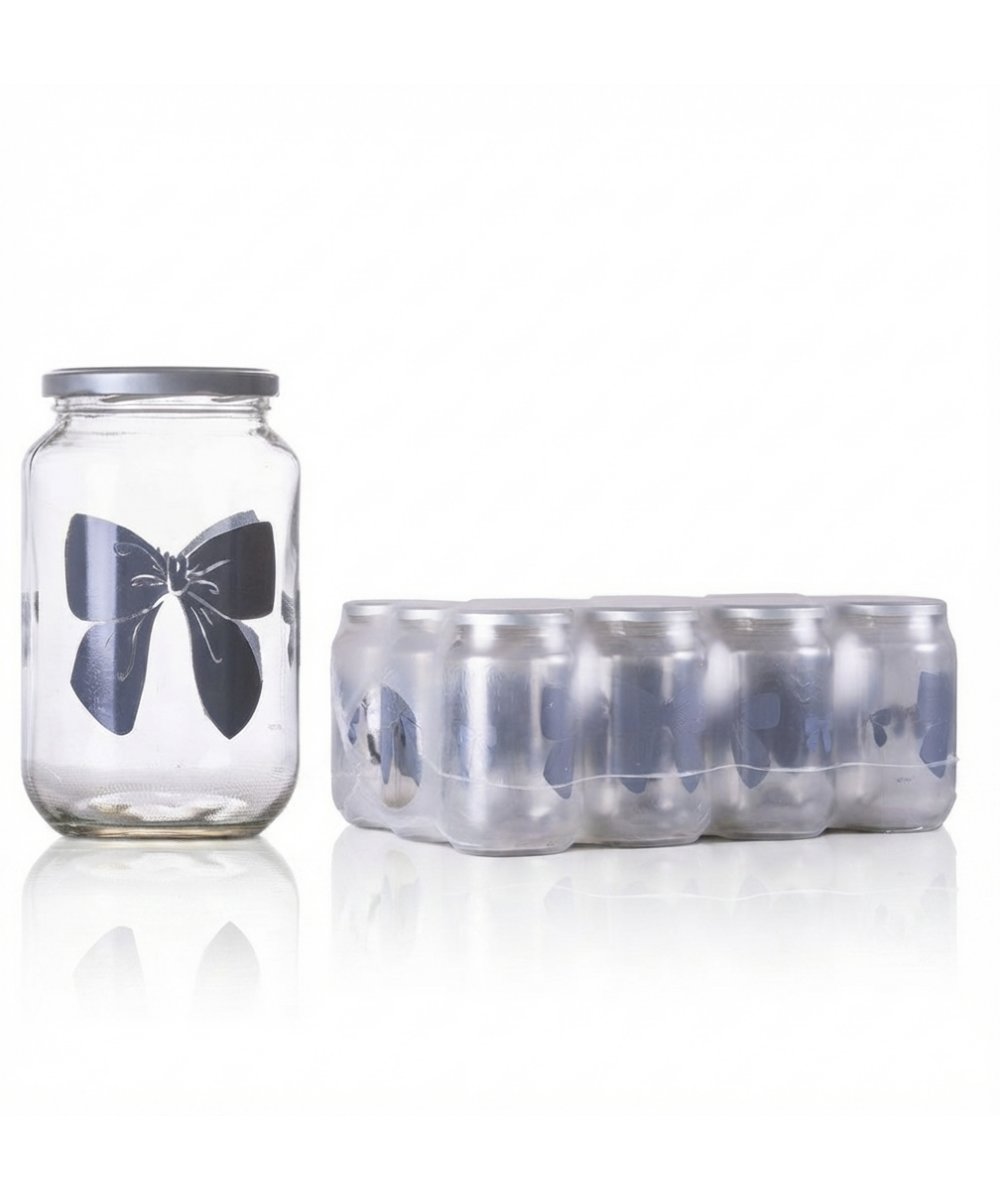 Vaso per conserve e marmellate pacchi da 12 ml 1062 con tappo fiocco grigio