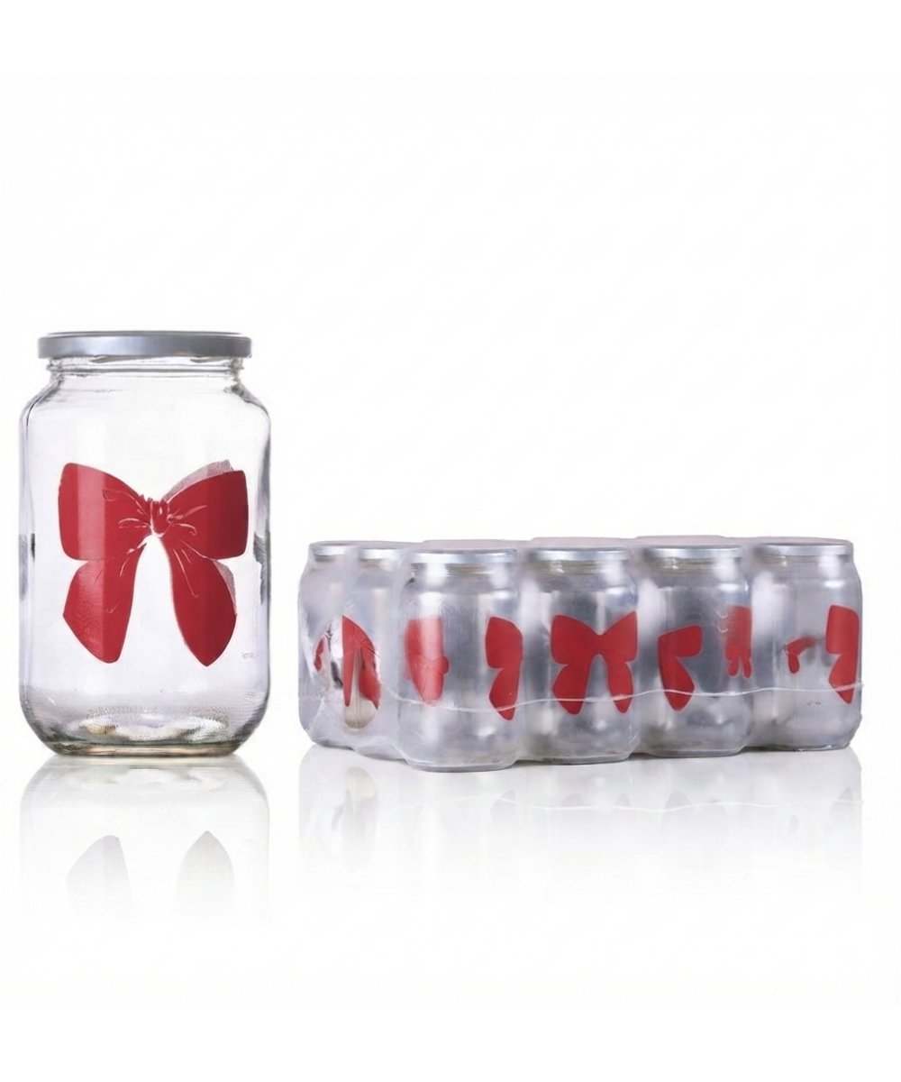 Vaso per conserve e marmellate pacchi da 12 ml 1062 con tappo fiocco rosso