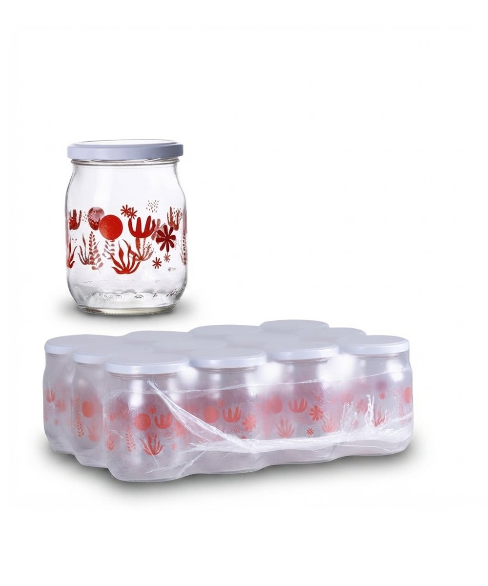 Vaso per conserve e pomodori in pacchi da 12 - 580 ml diametro 82 colore Arancio