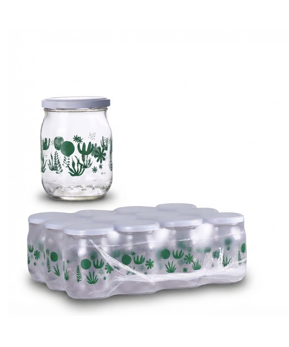 Vaso per conserve e pomodori in pacchi da 12 - 580 ml diametro 82 colore verde