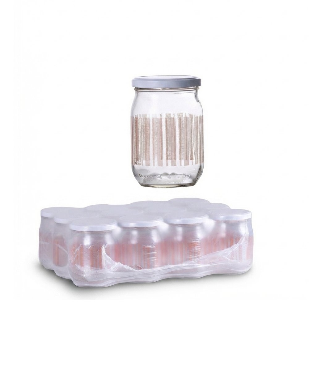 Vaso per marmellate e conserve alimentari 580 ml pacchi da 12 dec. Dot. Arancio